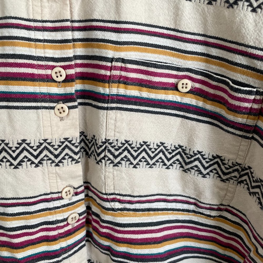 Vintage Backroad Blues Plus Patterned Button Down… - image 3